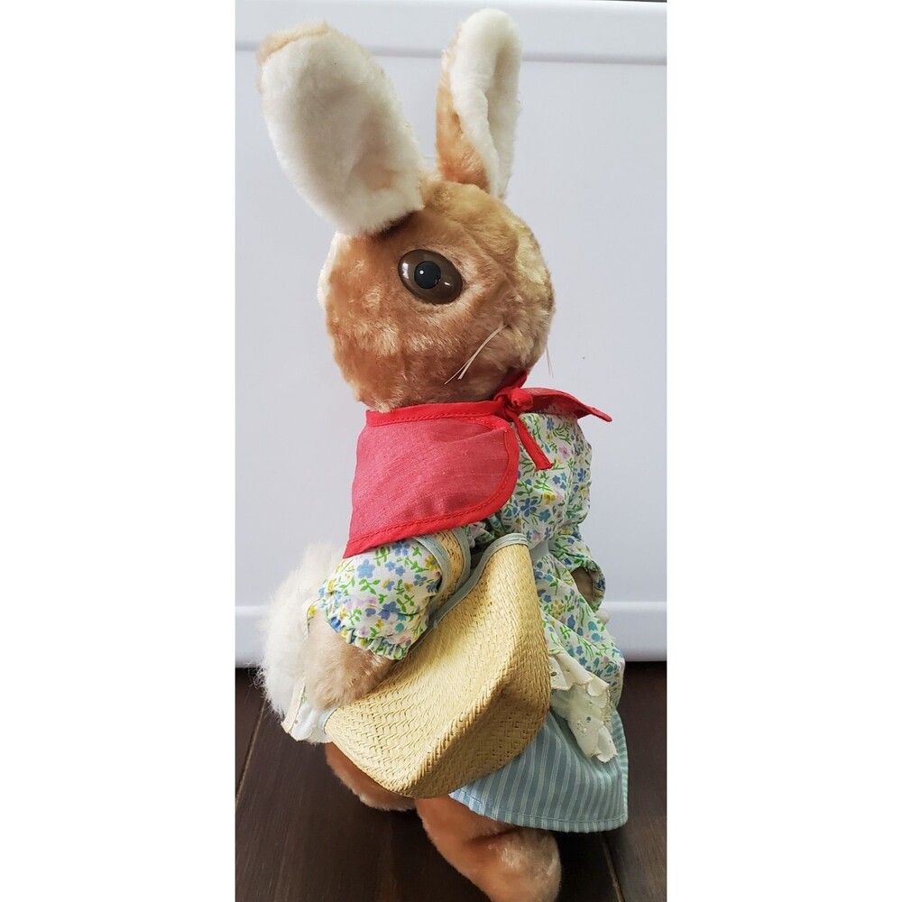 Vintage Eden Mrs Rabbit Plush 14" Beatrix Potter Stuffed Bunny Peters Mom 1972